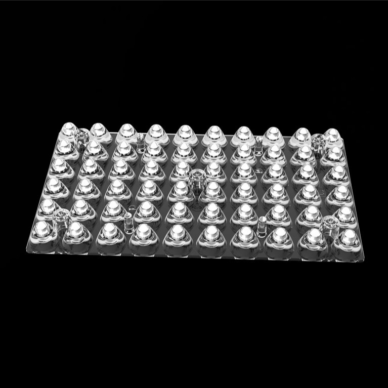 Goed kwalitatief pc materiaal 9 graden rechthoek 60 in 1 led stadion licht lens xpg chips waterbestendig