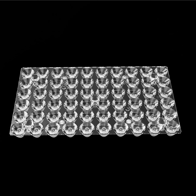 Goed kwalitatief pc materiaal 9 graden rechthoek 60 in 1 led stadion licht lens xpg chips waterbestendig