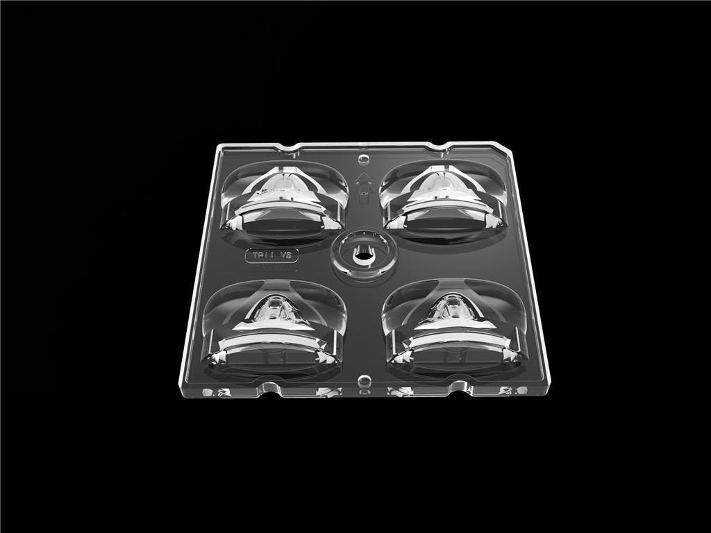 50*50mm 55*152 Grade/TYPE2-VS 4 In 1 LED Light Lens PC-materiaal voor LED Street Light Module SMD3535/5050LED