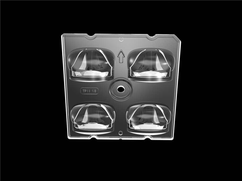 50*50mm 55*152 Grade/TYPE2-VS 4 In 1 LED Light Lens PC-materiaal voor LED Street Light Module SMD3535/5050LED