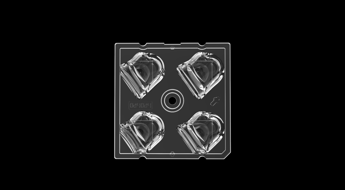 50*50mm High Transmittance LED Street Light Module met 4IN1 50 graad polarisatie Lens Type en SMD5050 LED Chips
