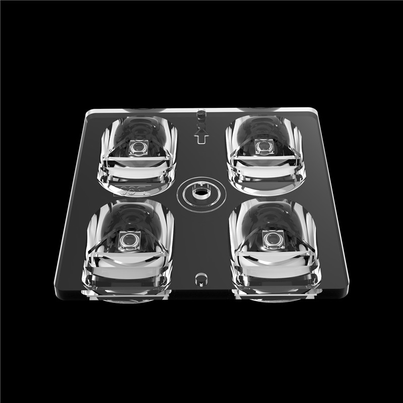 Gepolariseerd 60 graden 2*2 Multi-Lens Hoog Transmittance 50*50mm Voor LED Track And Field Stadium Lighting