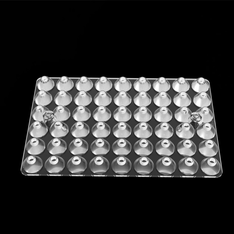 15 graad 54 optica in 1 led-lens Array voor stadionverlichting / veldverlichting / straatverlichting / vierkantverlichting