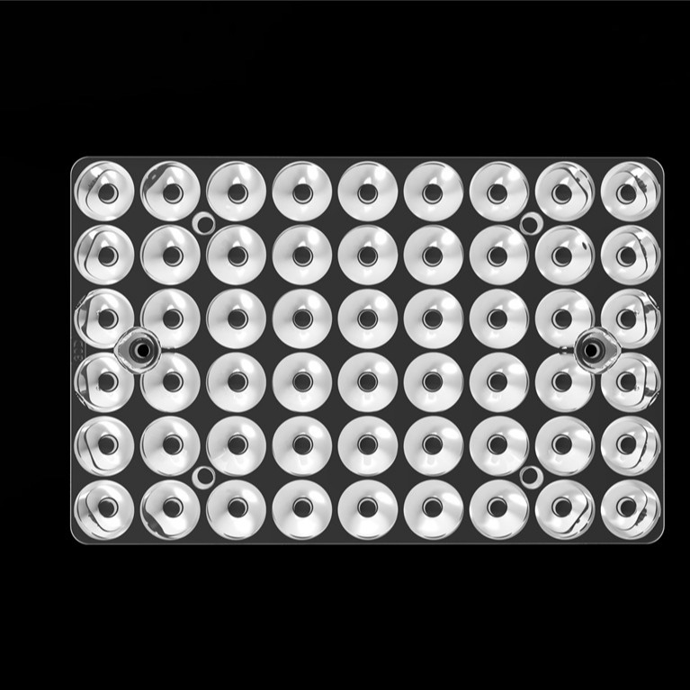 54IN1 30 graden buitenlicht 3030 LED-lens PC Led optica voor stadionlicht / pitch lichten L144*W94mm