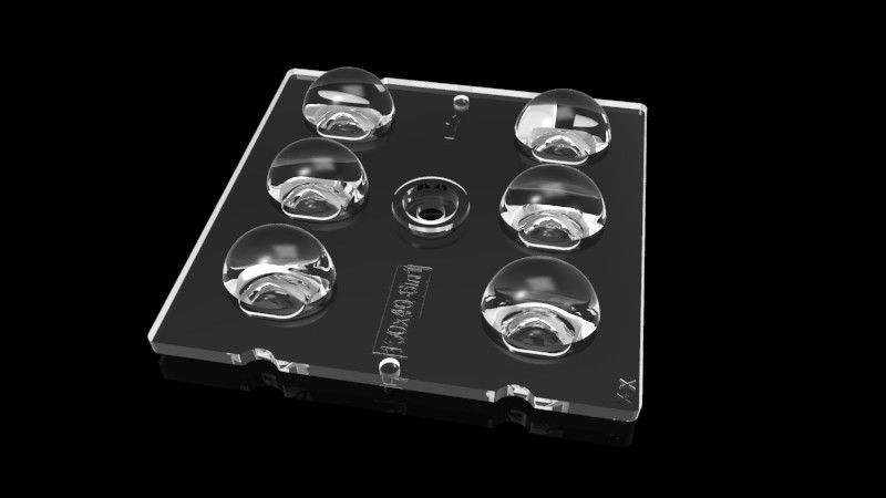 5050 / 3535 LEIDENE Lichte Lens 6 in 1 Afmeting 50*50mm voor LEIDENE Straatverlichting