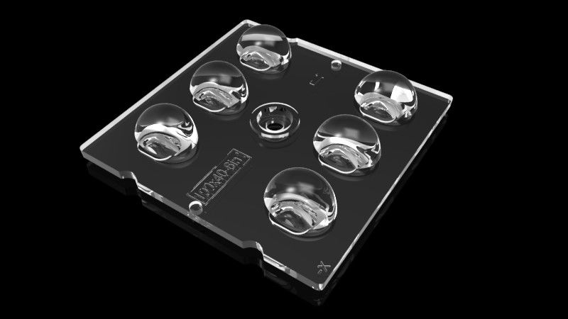 5050 / 3535 LEIDENE Lichte Lens 6 in 1 Afmeting 50*50mm voor LEIDENE Straatverlichting